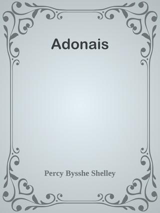 Omslaget til Adonais af Percy Bysshe Shelley (engelsk udgave)