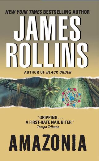Omslaget til Amazonia af James Rollins (engelsk udgave)