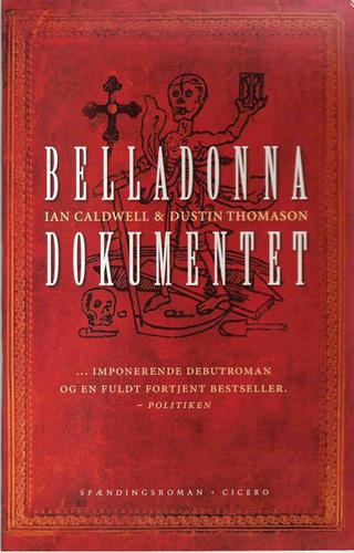 Omslaget til Belladonna Dokumentet af Ian Caldwell & Dustin Thomason