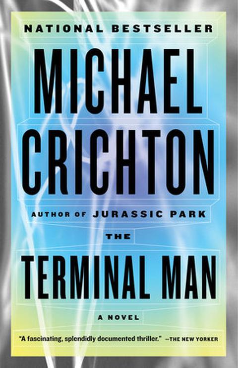 Den elektroniske mand – originalt bogomslag, Michael Crichton