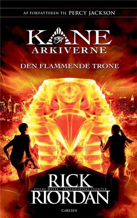 Den flammende trone – originalt bogomslag, Rick Riordan
