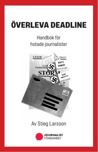 Omslaget til Överleva deadline af Stieg Larsson (svensk udgave)