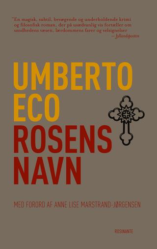 Omslaget til Rosens navn af Umberto Eco