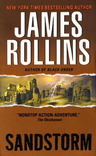 Omslaget til Sandstorm af James Rollins (engelsk udgave)