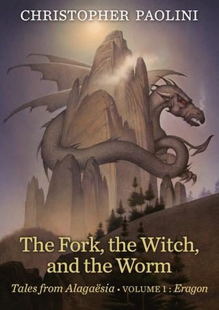 Omslaget til The Fork, the Witch, and the Worm af Christopher Paolini (engelsk udgave)